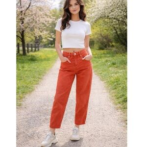 FRAME Denim The Candle Barrel Leg Tapered Jeans In Paloma Size 27